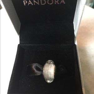 Pandora white murano charm